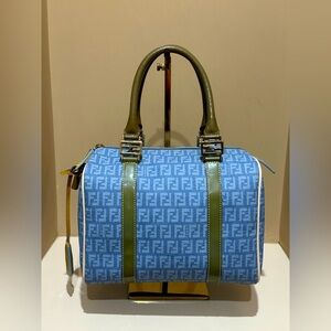 Fendi Blue and Green Satchel